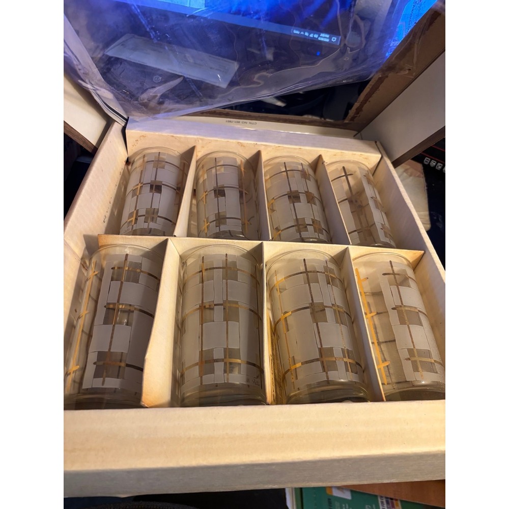 Libbey Hostess glasses ware set 8 New in a box [America Oldest Glass maker]